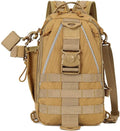 Outdoor Sports Pack Hiking Bag Rucksack Knapsack Combat Camouflage Tactical Backpack - Tan
