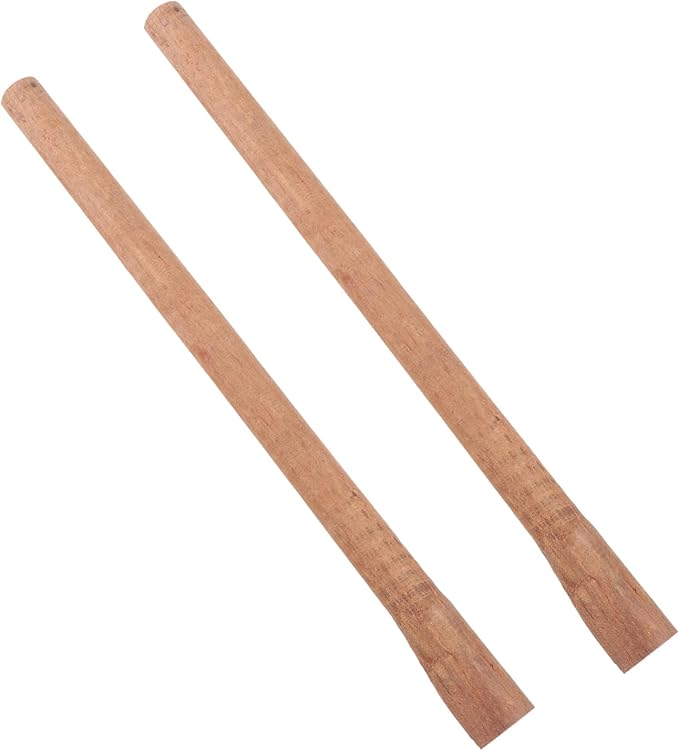2pcs Wooden Axe Handle Replacement for Camping Woodworking Ax Handle Comfortable Grip Sturdy