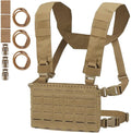 Tactical Pouches Chest Pack with Triple Magazine InsertMOLLE Chest Rig with Placard Hook Loop