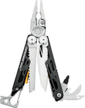 Leatherman Signal Multi-Tool - 19 Tools for Camping &amp Survival Silver with Nylon Holster