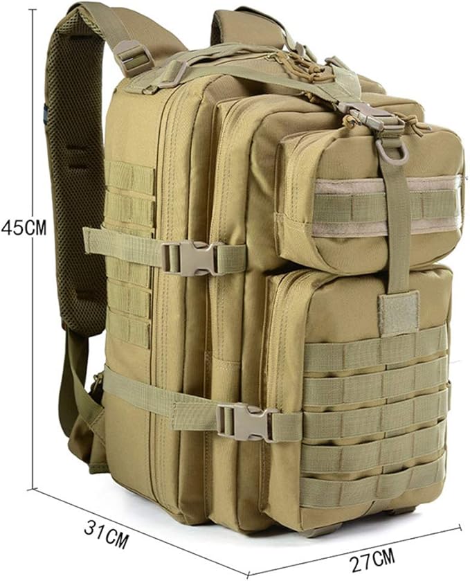Outdoor Sports Pack Hiking Bag Tactical Rucksack Camo Knapsack Combat Camouflage Tactical Molle 40L Backpack - Green
