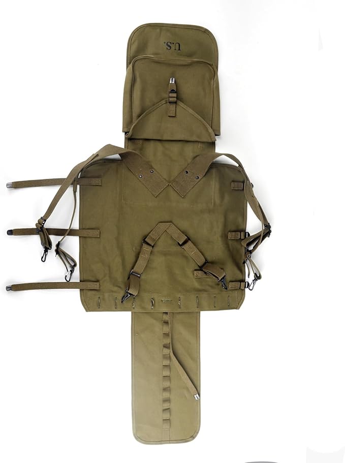 ANQIAO WW2 US M1928 Haversack Olive Green (m1928 haversack)