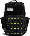 50L Tactical Military Backpack Waterproof Sturdy Bag for Hiking Camping Fishing Gym Backpack with Bottle Holder (Bright yellow Black)