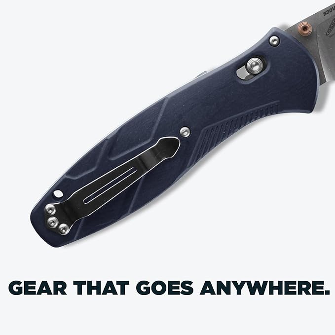 Benchmade - Barrage Tactical Every Day Knife Plain Edge Drop-Point Blade Blue Canyon Richlite Handle (581-03)