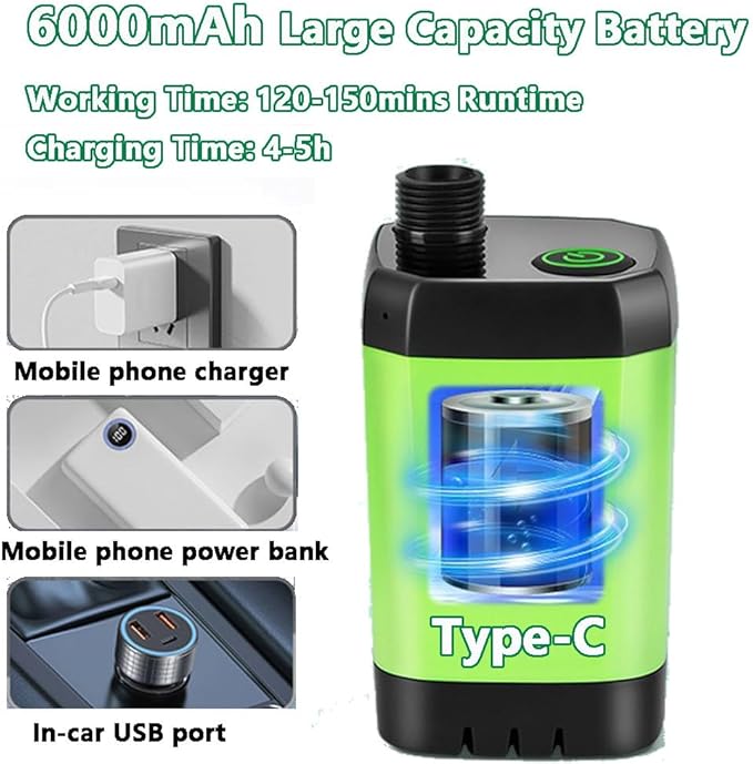 Portable Camping Shower 6000mAh Rechargeable Camping Shower with Intelligent Digital Display Outdoor Camp Pump 4 Spray Modes Camping Shower Pump for Hiking Travel Car Pet Orange