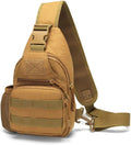 Sunnystacticalgear Outdoor Sports Hiking Sling Bag Shoulder Pack Camouflage Tactical Molle Chest Bag - Tan