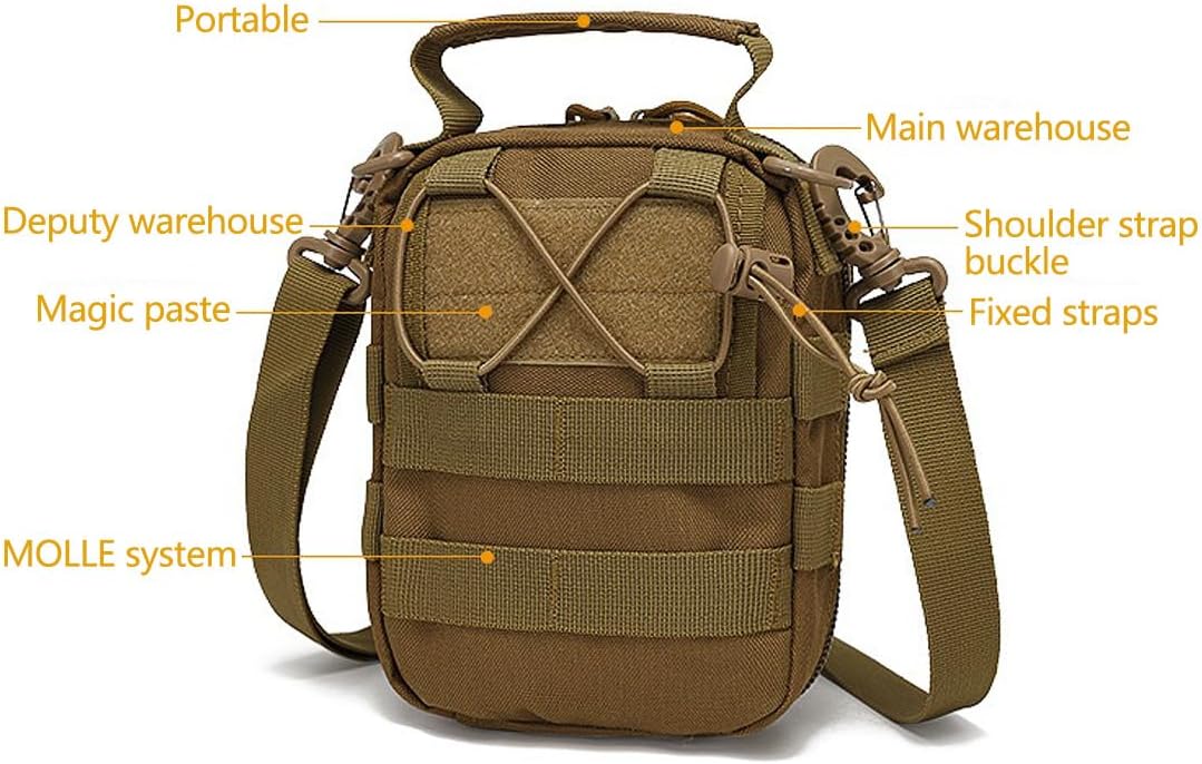 Small Tactical Messenger Bag Cross-Body Single Shoulder Pack Handbag Crossbody Casual Pack