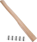 Kisangel 1 Set Wooden Axe Handle Replacement Woodworking Tool with Wedges for Hatchets and Axes Durable Comfortable Grip for Garden and Camping Use