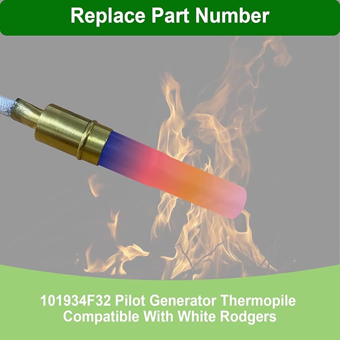 101934F32 White Rodgers Pilot Generator Thermopile 750mv millivolt Compatible With White Rodgers Replacement for 1950-001 Thermopile