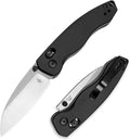 Kizer Exist Pocket Knife 2.78 154CM Drop Point Blade EDC Folding Knife with Innovative Clutch Lock Black Aluminum Handle Small Hunting Camping Knives with Thumb Stud Opener for Men Women V3681C1