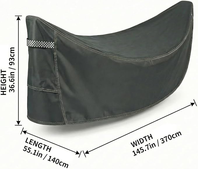 Deosk Hammock Cover Waterproof &amp Windproof Hammocks Covers-Heavy Duty 420D Oxford Fabric Hammocks Stand Protective Covers With Adjustable Drawstring Buckles Handle Universal Size(Black)