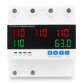 Automatic Transfer Switch 63A 110V Inverter Generator Transfer Switch with 5 Digits LED DisplayThree Source Power Selector for Home Generator Grid Inverter Outdoor RV