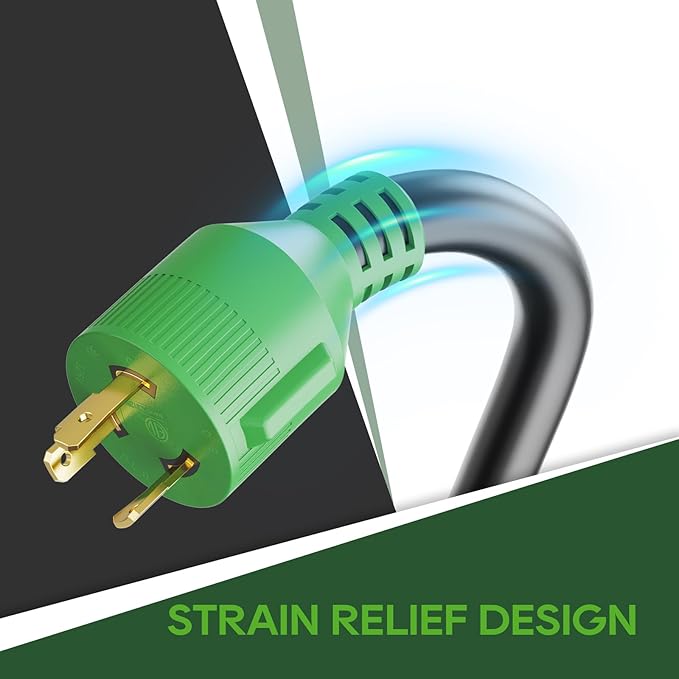 RVGUARD Generator Splitter NEMA L5-30P to 2X L5-30R 3 Prong 30 Amp to 30 Amp Generator Y Adapter