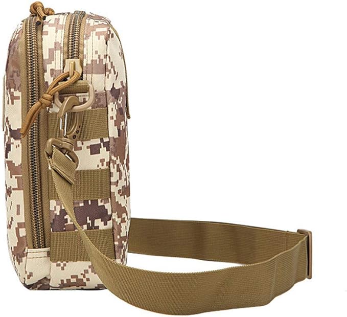 Sunnystacticalgear Outdoor Sports Hiking Sling Pack Camouflage Tactical Molle Shoulder Bag - Black