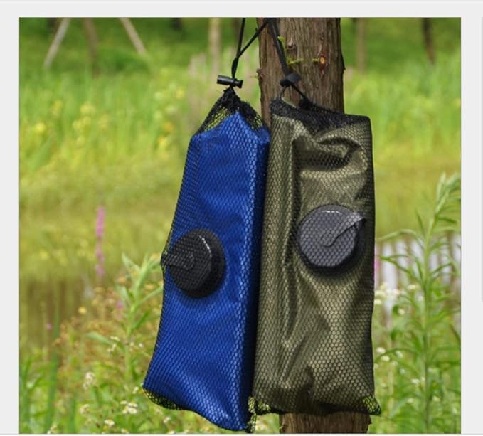 5-Gallon PVC Folding Portable Solar Shower Bag 20L Water Bag for Outdoor Camping Shower Bathing Bag with Thermometer