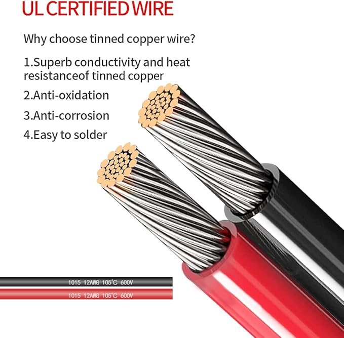 ELFCULB Solar to DC 8mm Cable 14AWG 20FT Solar Panel Connector to DC7909 Male Connector Cable for Solar Generator Portable Power Station