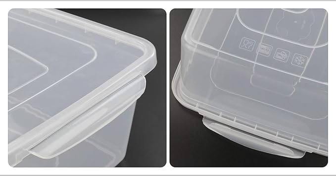 Gloreen 4 Pack Clear Storage Bin 14 Quart Latch Containers Boxes with Lid Clear