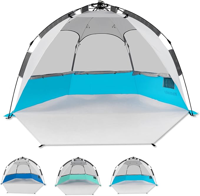 Beach Tent Pop Up Shade Instant Beach Tents Sun Shelter with UPF 50+ UV Protection Lightweight &amp Easy Setup Tent