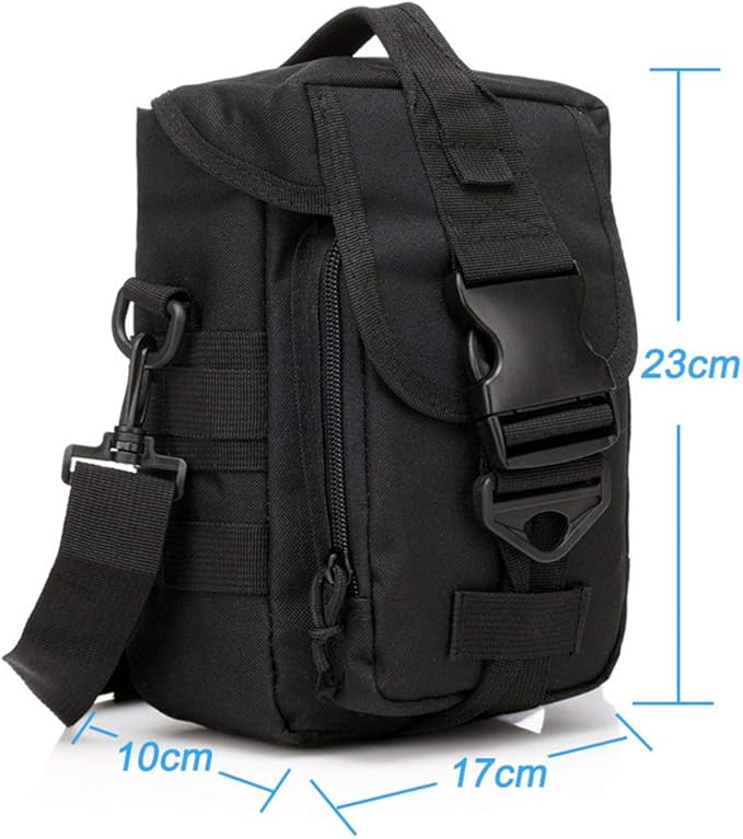 Sunnystacticalgear Outdoor Sports Hiking Sling Pack Camouflage Tactical Shoulder Small Camera Gear Bag - Black