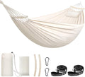 Chihee Cotton Hammock Holds Up to 660lbs Fabric Hammock 8.9x4.9ft Soft Portable Tree Hammocks Camping with Detachable Spreader Bar Pillow 2 Strong Webbings 2 Carabiners Indoor Outdoor Backyard Garden