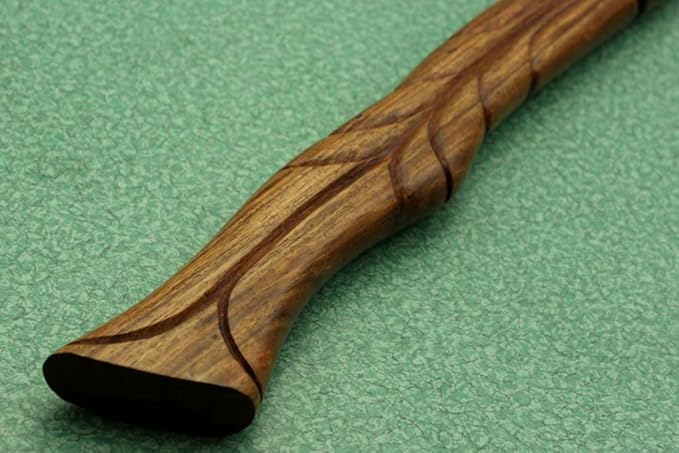 20 Inches Long Damascus Steel Tomahawk Axe Engraved Rose Wood Handle Bearded Hiking Battle Axe Hand Forged Damascus Steel Head Thick Cow Hide Leather Sheath
