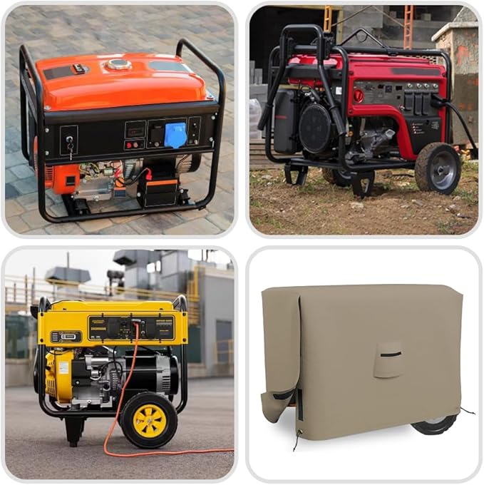 Covers &amp all Outdoor Generator Cover 12 Oz Waterproof UV &amp Weather Resistant Universal Portable Equipment Machinery Storage Protector with Air Vents Velcro &amp Drawstrings (26L x 20W x 2
