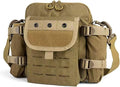 Laser Cut Molle Tactical Sling Bag Backpack for Men - Small EDC Military Molle Crossbody Shoulder Bags (Khaki)