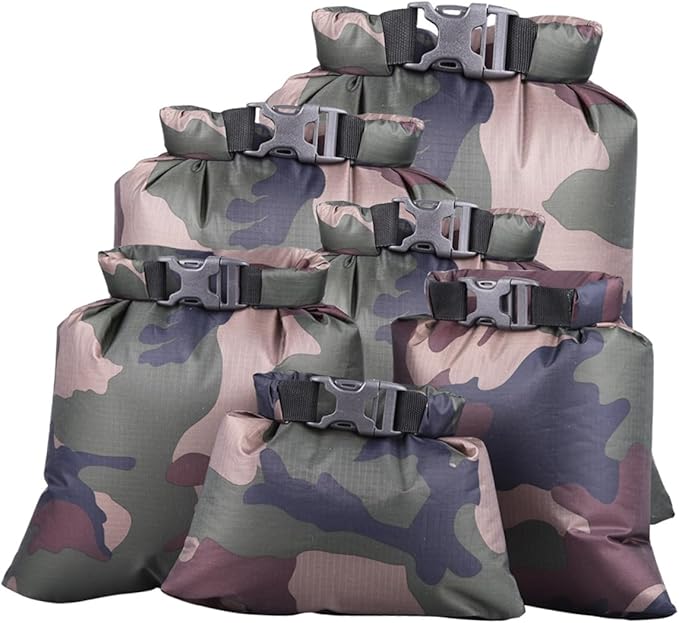 6pcs Dry Bag Backpack Storage Sack Camping Dry Sack for Sleeping Bag Clothing