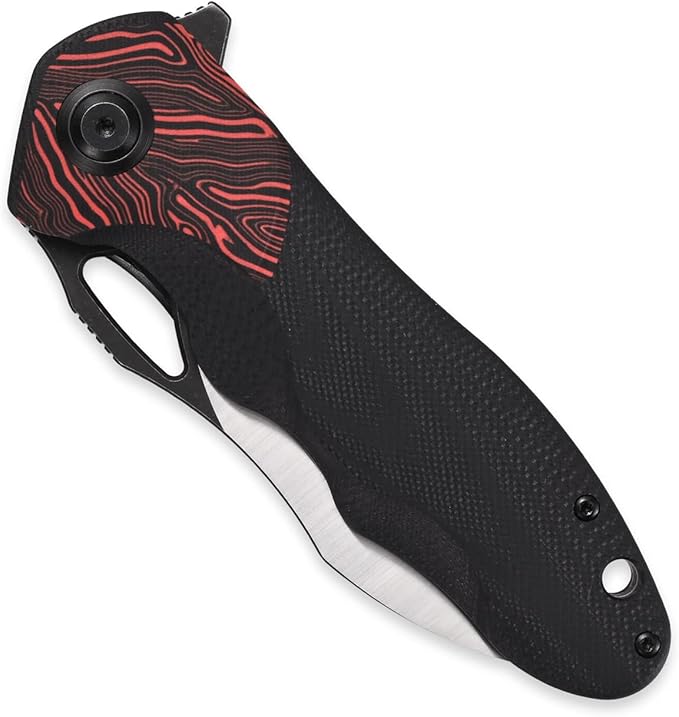 Sitivien ST154 Folding Knife Sandvik 14C28N Steel Blade with G10 HandleChinese Zodiac Series EDC Tool Knifes for Camping Hunting Survival Hiking(Red)