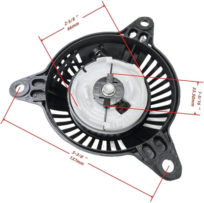 Recoil Starter with Handle- Replacement for PREDATOR Inverter Generator Surge 1400 Watt (SKU# 71342 59186 57063)