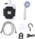 Ymiko Portable Camping Shower with Built in Light 2000mAh Battery Operated Outdoor Shower Pump with Flexible Mounting System for Camping Hiking Travel Washing Pets and Vehicles
