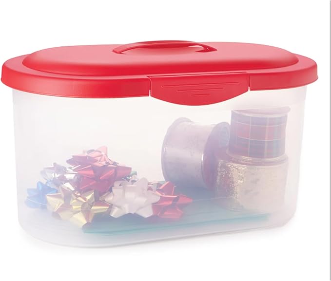 Sterilite Holiday Bow Storage Box Container