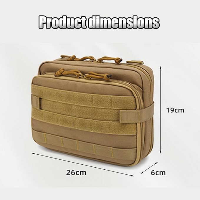 Tactical Molle Admin Pouch Outdoor Sports Medical First Aid EDC Pouch Vest Accessory for Camping Cycling Travel