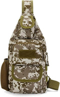 Tactical Chest Pack Modular Strap System Camouflage Sling Bag for Outdoor(Brown camel)