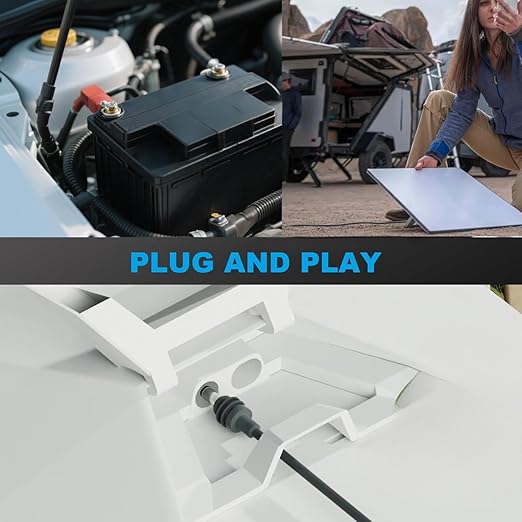 Starlink Mini Direct Battery Power Cable 18AWG DC Power Cable DIY Kit with ATC/ATO Blade with Fuse Holder for Starlink Mini 12V-48V Input Battery Ring Terminals for RV Boat