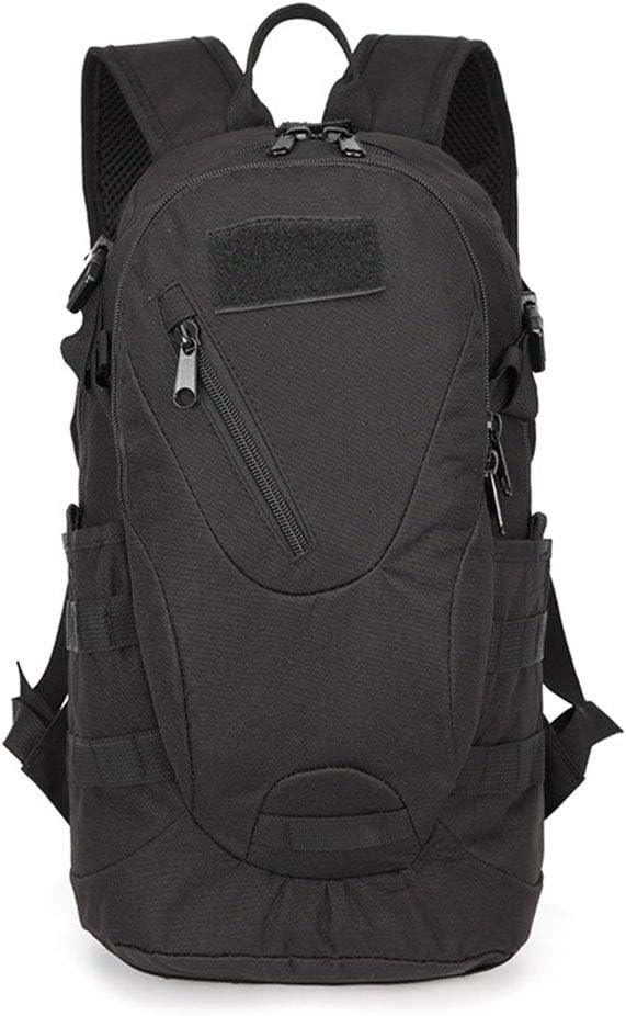 Outdoor Sports Pack Hiking Bag Tactical Rucksack Camo Knapsack Combat Camouflage Tactical Molle 20L Backpack - Black