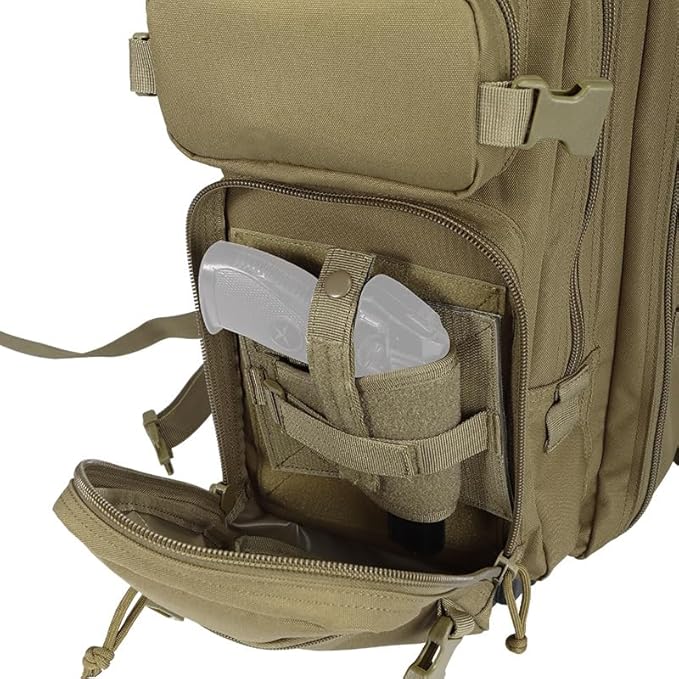 Tactical Backpack Military Molle Hiking 36-55L Assault Outdoor Tactical Outdoor Touring Hiking Black