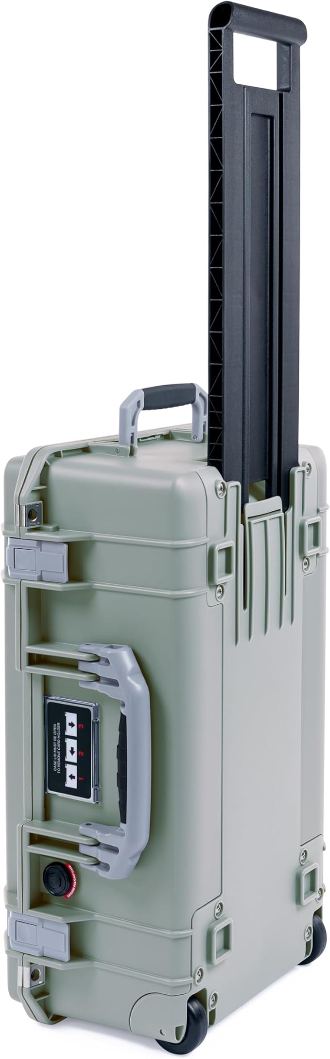 Pelican Air 1535 Carry-On Sage Green - Medium Size Waterproof Case with TrekPak Kit and Mesh Lid Organizer - Silver Handles &amp Latches