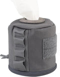 Outdoor Tactical Toilet Roll Holder Molle Pouch Portable Roll Paper Storage BagCamping Hunting Fishing Hiking Accessories Pack (Grey)