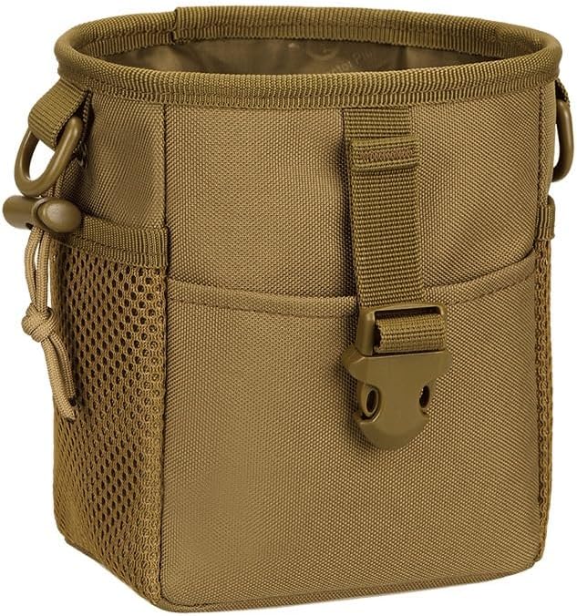 Tactical Slingshot Balls Pouch Molle Drawstring Small Dump Pouch Military Storage Case Utility Waterproof Belt Fanny Gadget Gear Pack Tool Pocket