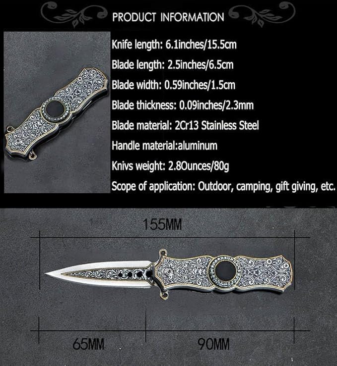 Premium Folding Knife – D2 Steel Portable Pocket Knife for Outdoor Camping Hiking EDC Survival and Gift