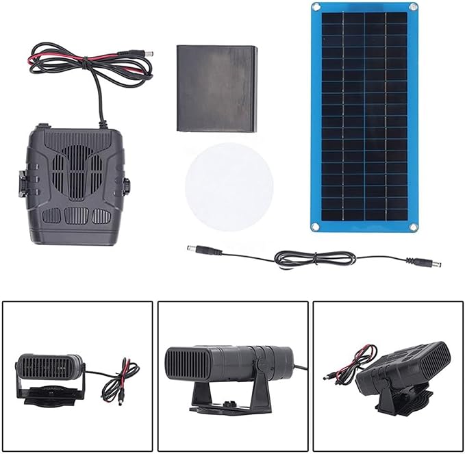 Single Solar Panel Heater Solar Powered Heater Solar Panel Plus Heater 30W Portable Solar Heater with Battery Compartment Winter Warmth for Pet Drying Heating