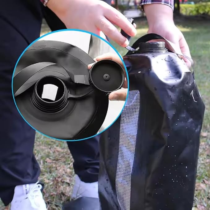 Portable Camping Shower Bag - 11L/3 Gallons Solar Shower Water Bag with Foot Pump and Shower Head - Camp Shower for Camping Beach Travel Hiking Climbing Outdoor Activities