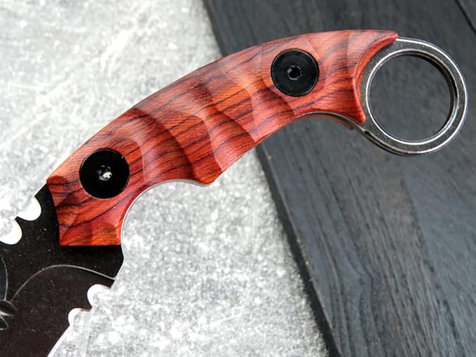 Ccanku C1691 Fixed Blade Knife D2 Steel G10 Handle 4 InchesOutdoor Survival Claw Teeth KnifeCamping EDC Tools Kydex Sheaths … …