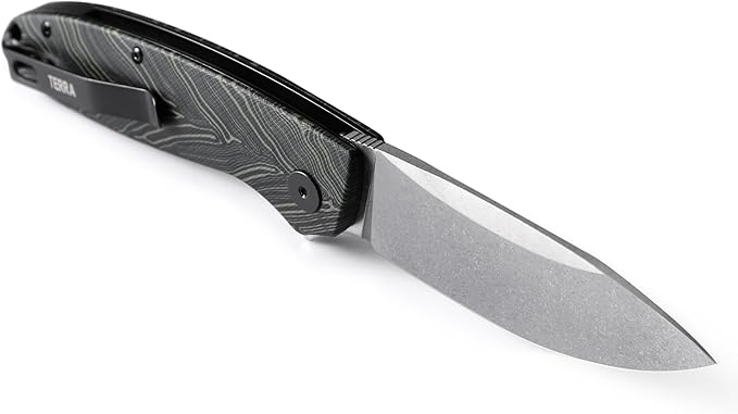 Petrified fish PFB01 Terra3.54 D2 Steel Blade G10 Handle Flipper Liner lock Folding knife (Blue Stonewashed)