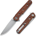CIVIVI Navo Pocket Knife for EDC 3.25 Nitro-V Blade Wood Handle with Reversible Clip Folding Knife for Men Women C25015B-1 Wood