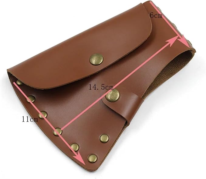 Axe Sheath PU Leather Cover Hatchet Head Holster Protective Sleeve for Lumberjack for Outdoor Camping Blade Protection