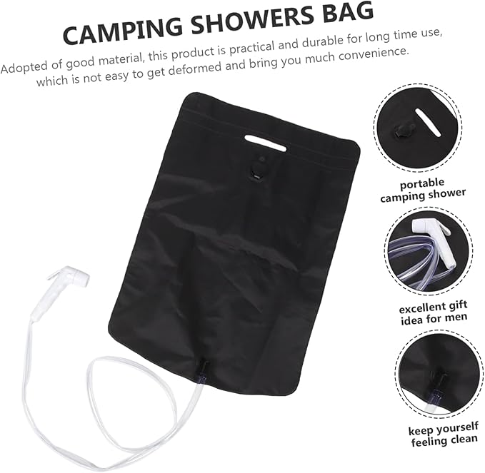 1set Portable Camping Shower Bag Convenient Outdoor Toiletry Accessory for Easy Use During Camping Hiking and Beach Trips Lightweight and Compact Design for Refreshing Showers