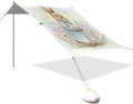 Beach Canopy with Windproof Ropes &amp Sandbags Beach Tent Sun Shade Sun Shelter for Camping Trips Fishing Backyard Fun or Picnics Easter Bunny