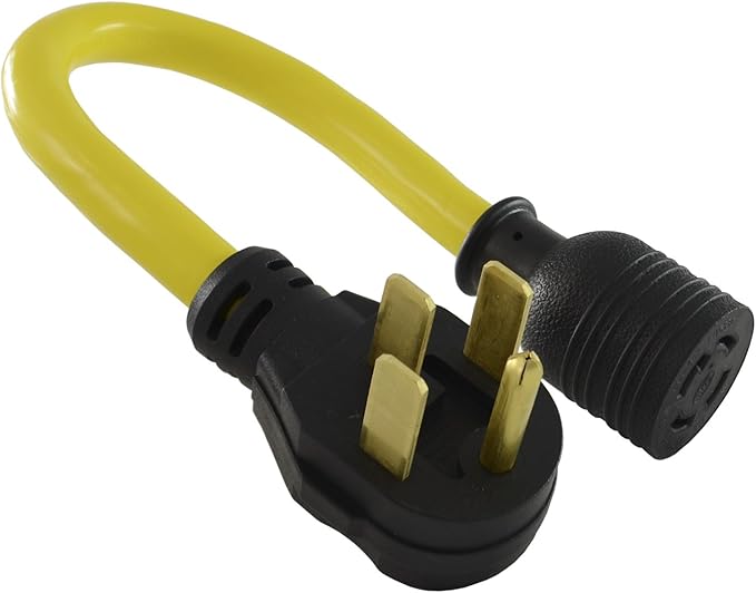 Conntek 14335 1.5-Foot Adapter 50 Amp 14-50P Male Plug To L14-30R 30 Amp 125/250 Volt Locking Female Connector Black